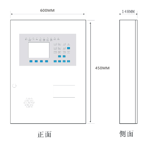 消防設(shè)備電源監(jiān)控主機(jī)尺寸圖